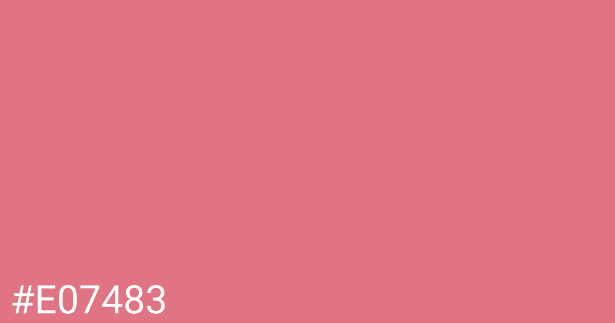 Hex color #e07483 graphic