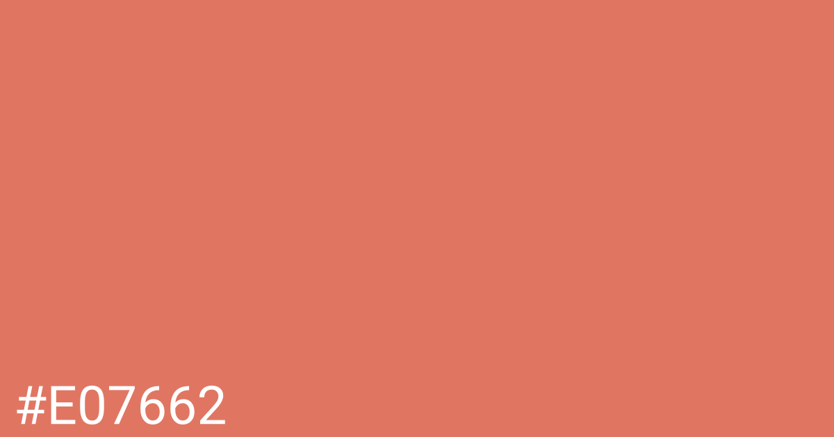 Hex color #e07662 graphic