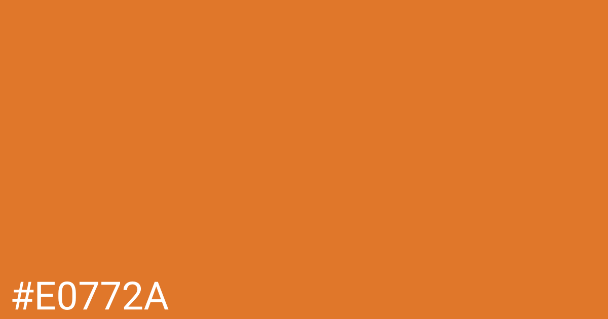 Hex color #e0772a graphic