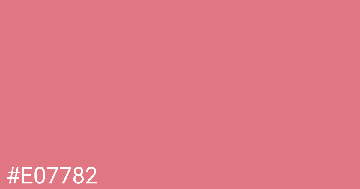 Hex color #e07782 graphic