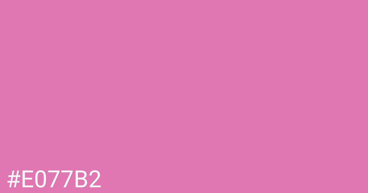 Hex color #e077b2 graphic