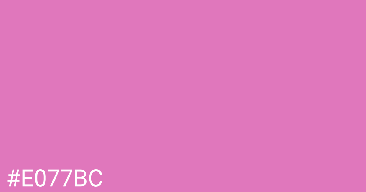 Hex color #e077bc graphic