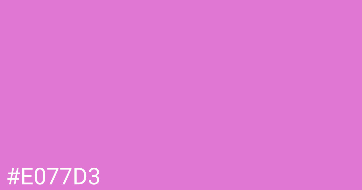 Hex color #e077d3 graphic