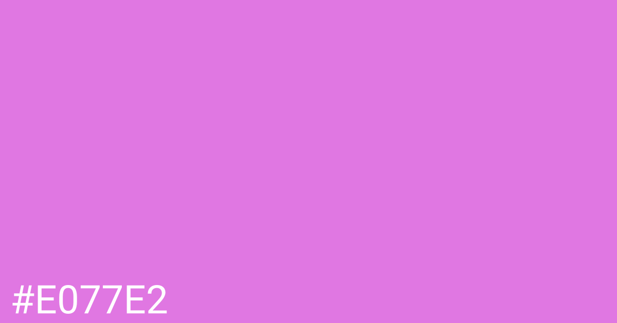 Hex color #e077e2 graphic