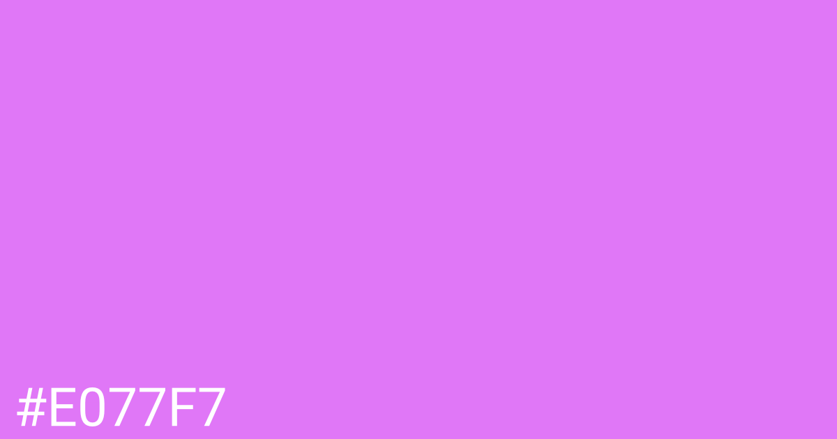 Hex color #e077f7 graphic