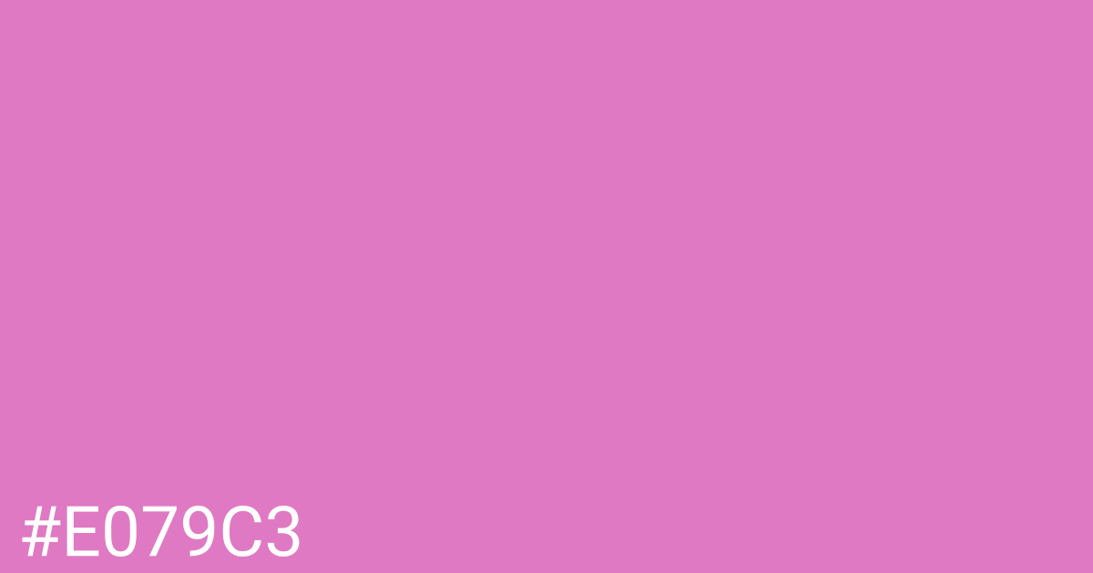 Hex color #e079c3 graphic