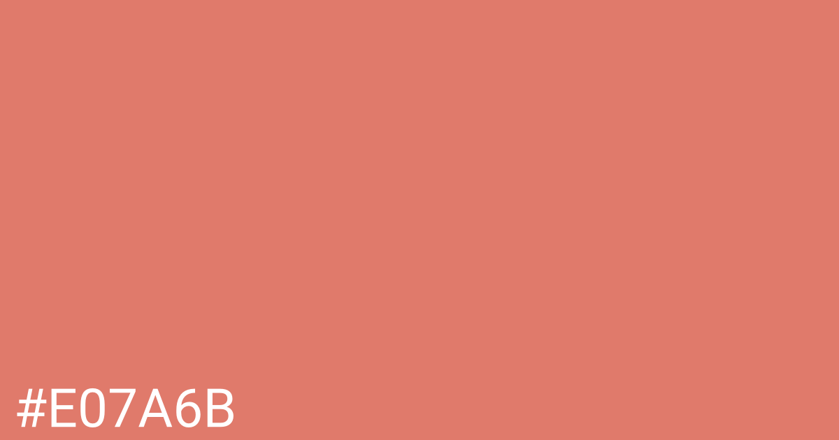 Hex color #e07a6b graphic