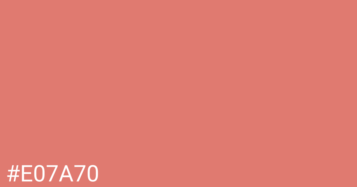 Hex color #e07a70 graphic