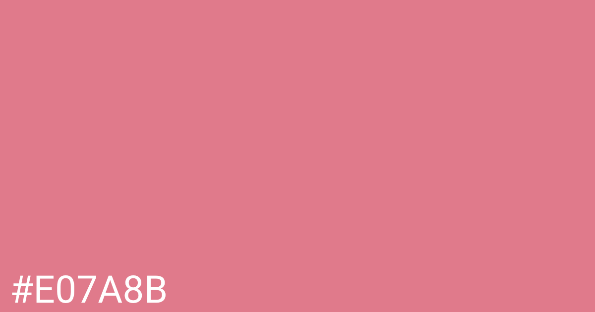 Hex color #e07a8b graphic