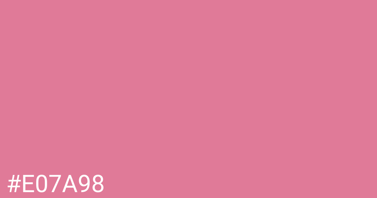 Hex color #e07a98 graphic