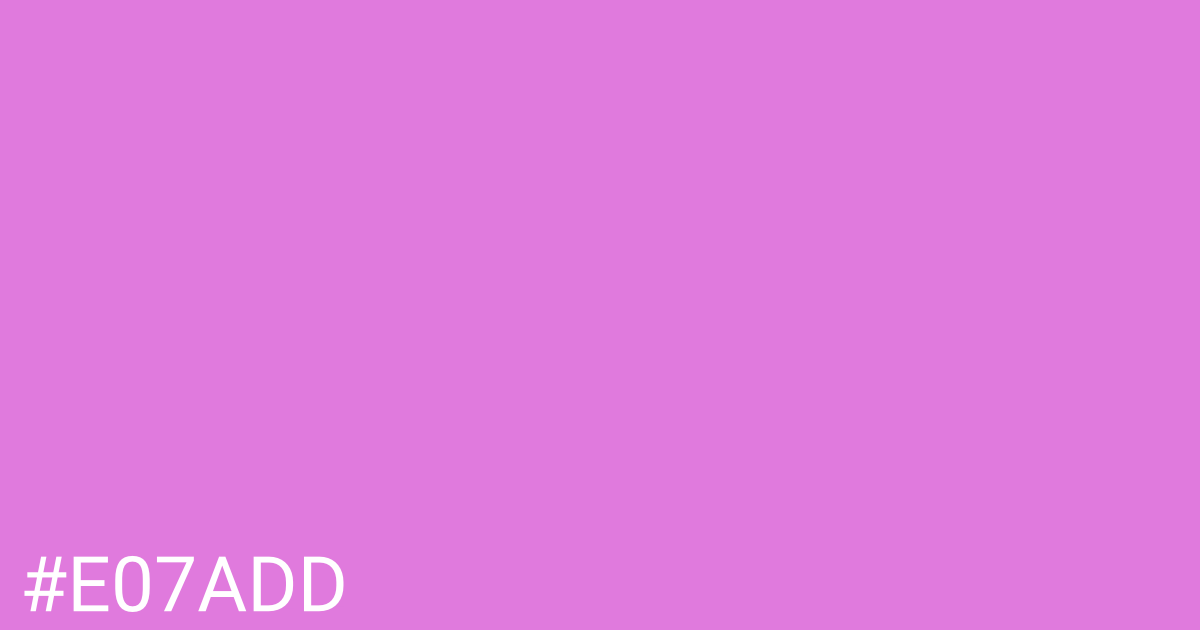 Hex color #e07add graphic