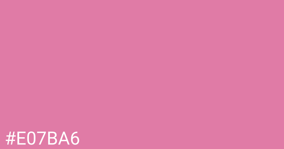 Hex color #e07ba6 graphic