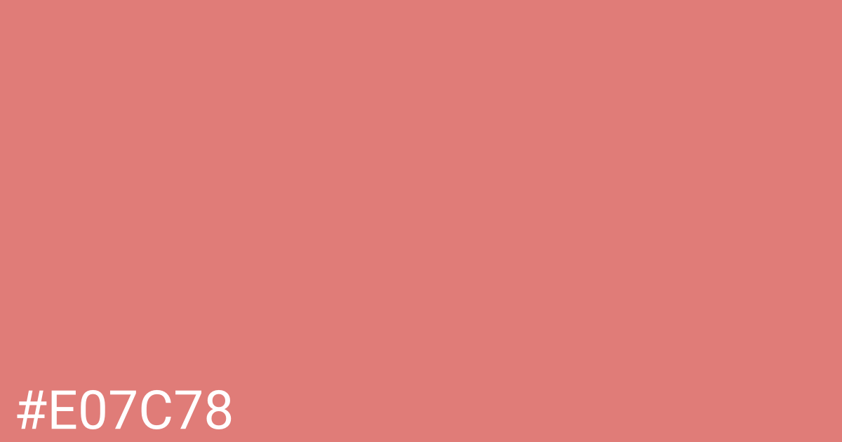 Hex color #e07c78 graphic