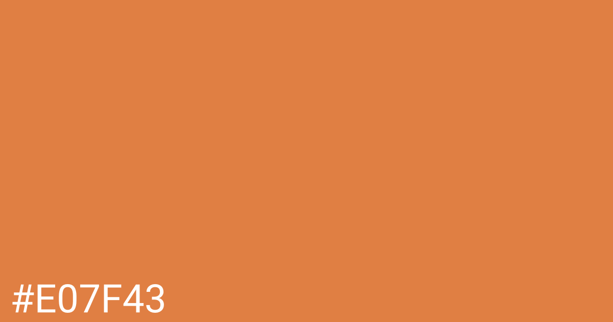 Hex color #e07f43 graphic