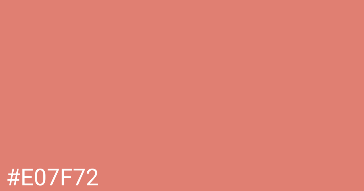 Hex color #e07f72 graphic