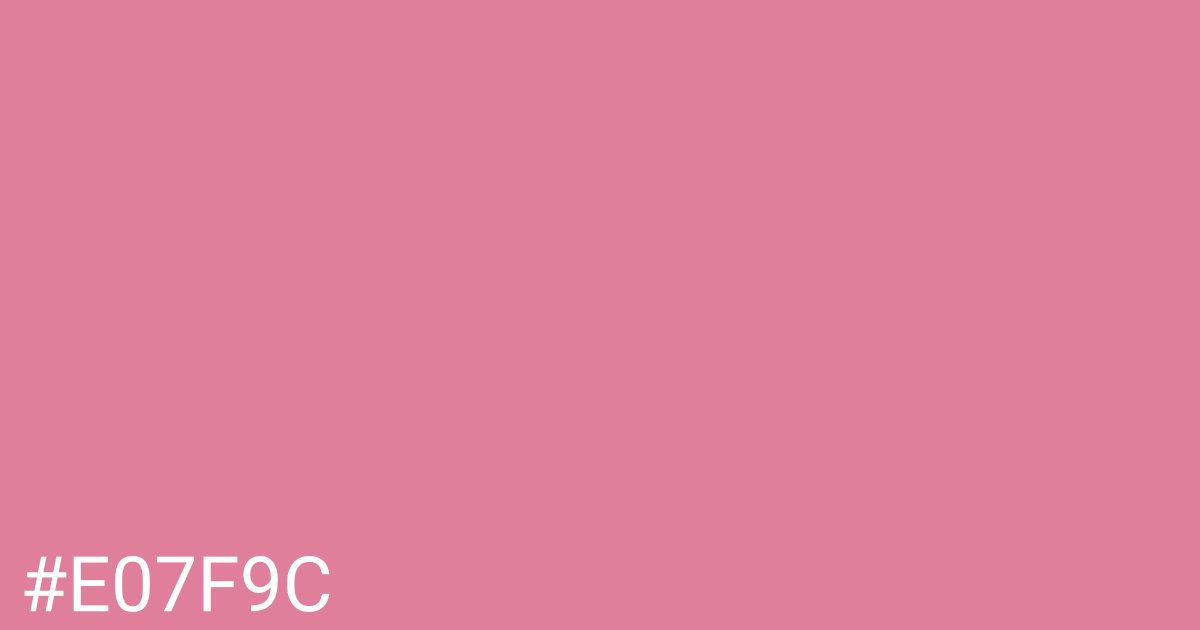 Hex color #e07f9c graphic