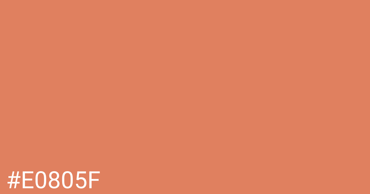 Hex color #e0805f graphic