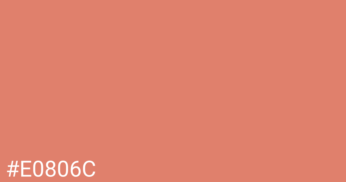 Hex color #e0806c graphic