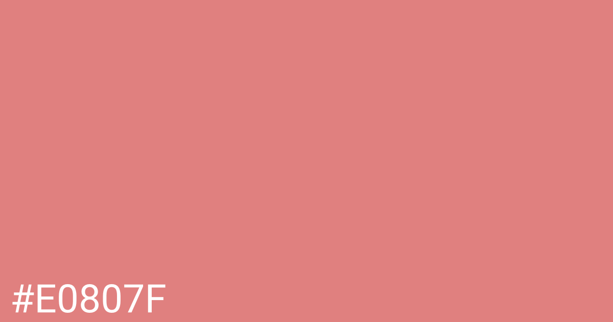 Hex color #e0807f graphic