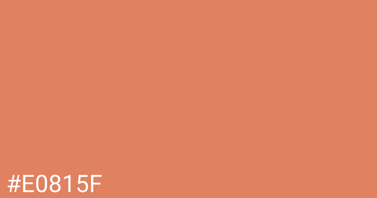 Hex color #e0815f graphic