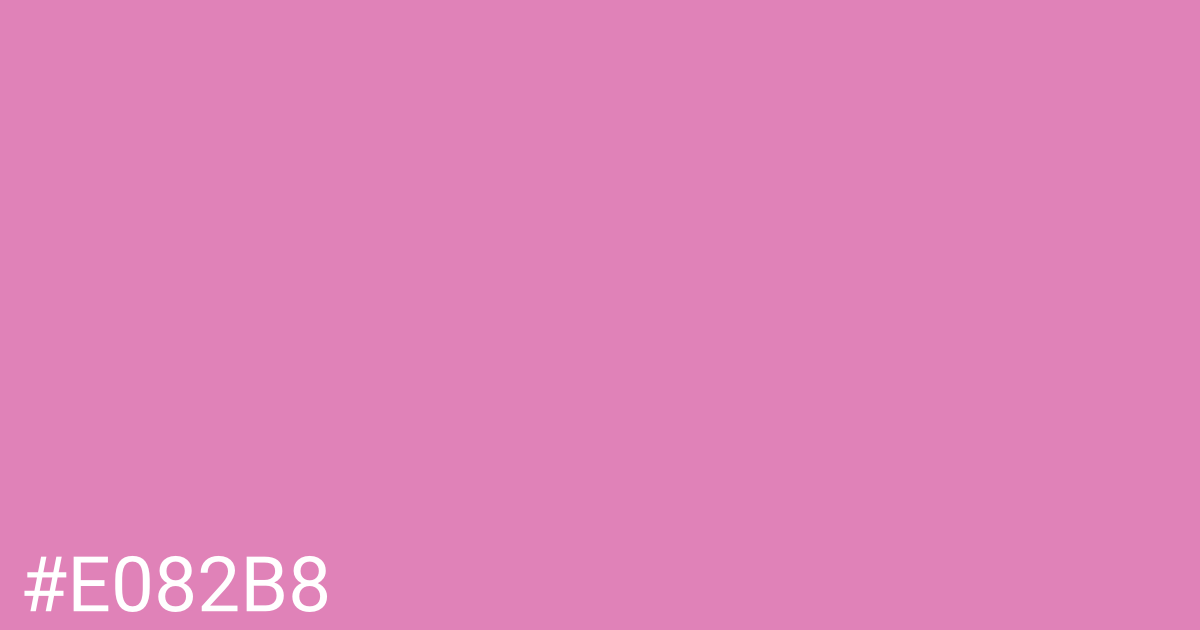 Hex color #e082b8 graphic