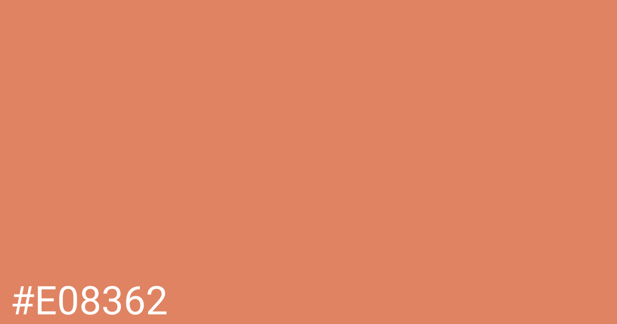 Hex color #e08362 graphic