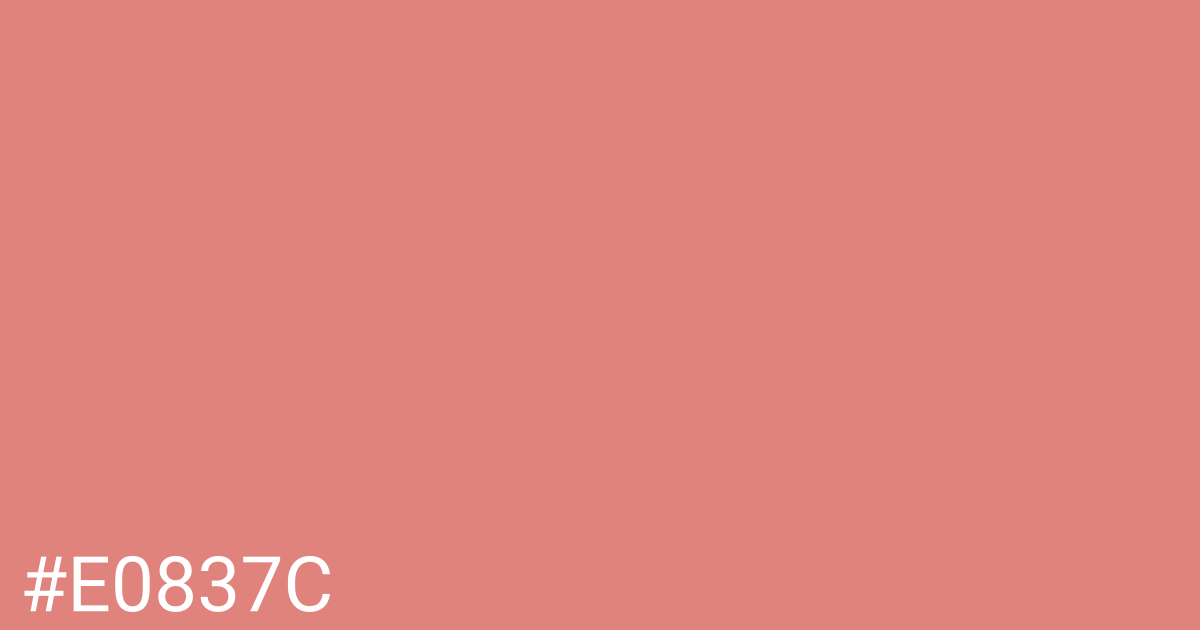 Hex color #e0837c graphic