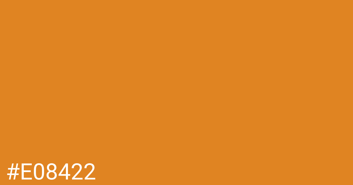 Hex color #e08422 graphic