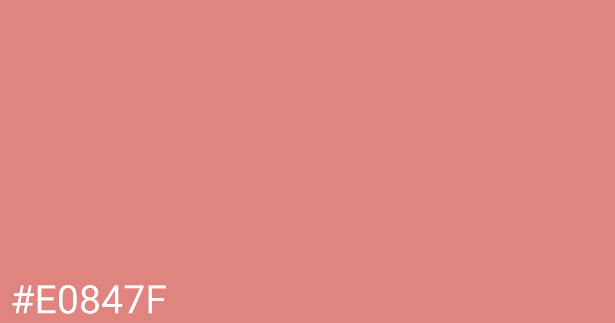 Hex color #e0847f graphic