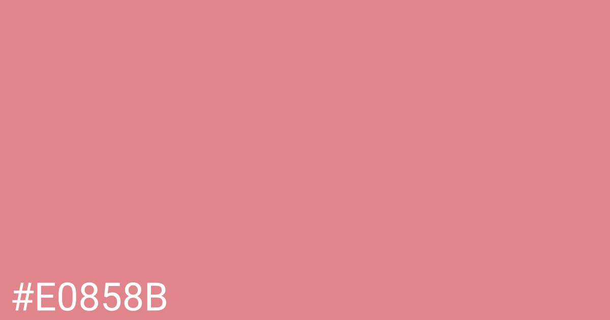 Hex color #e0858b graphic