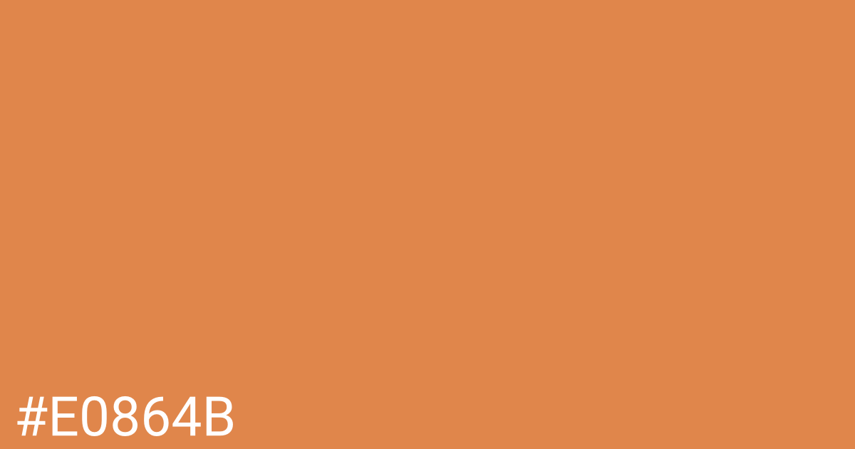 Hex color #e0864b graphic