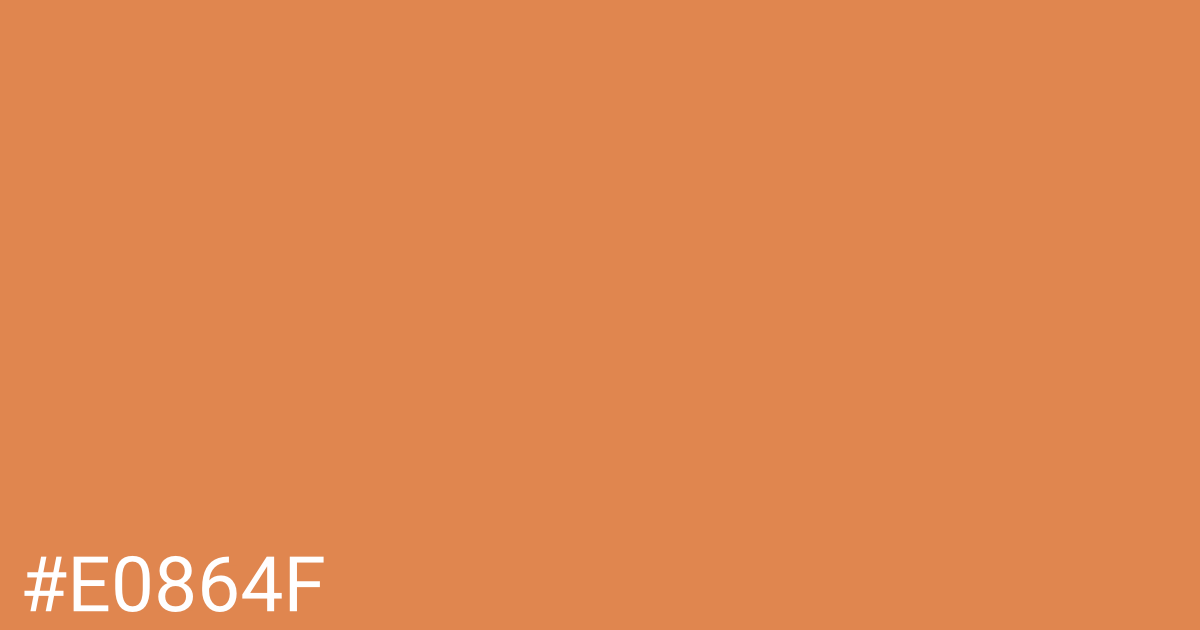 Hex color #e0864f graphic