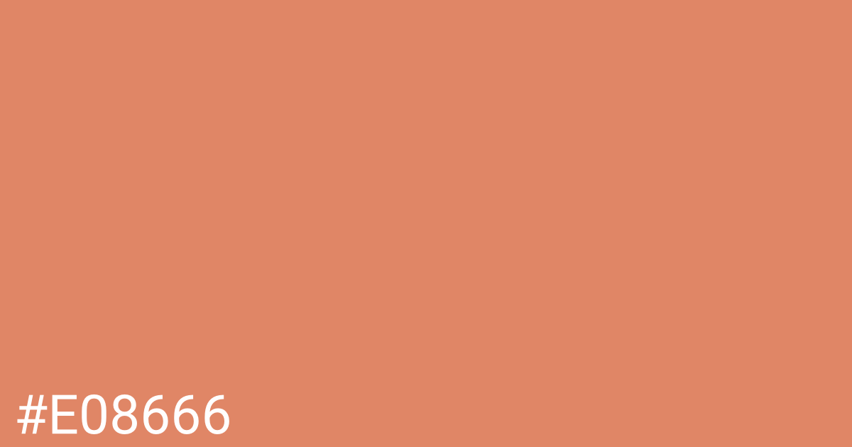Hex color #e08666 graphic