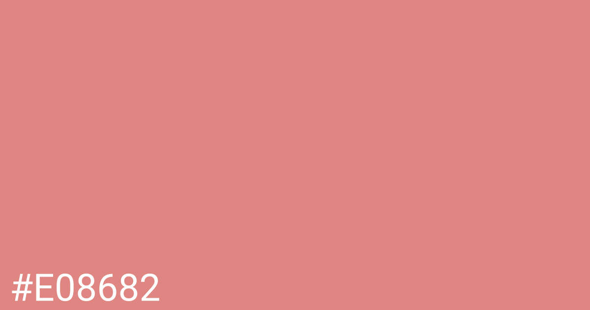 Hex color #e08682 graphic