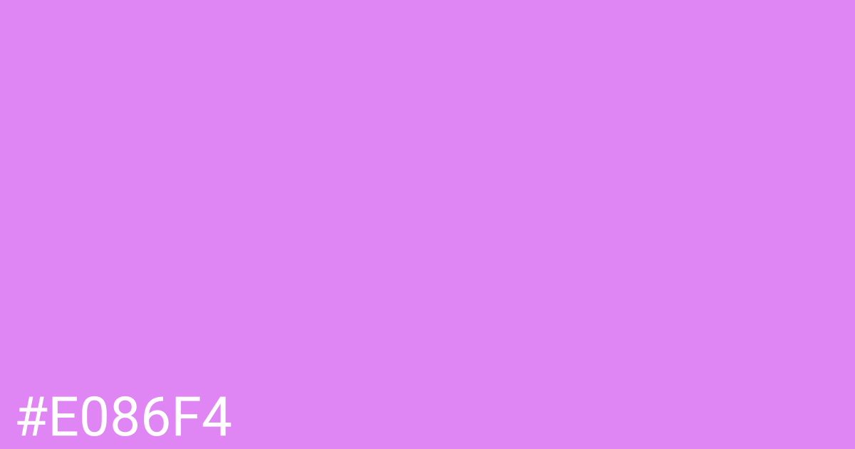 Hex color #e086f4 graphic