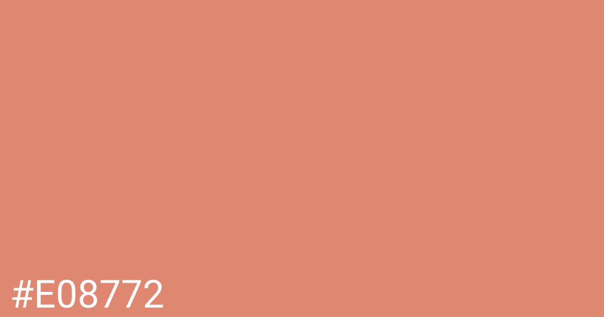 Hex color #e08772 graphic