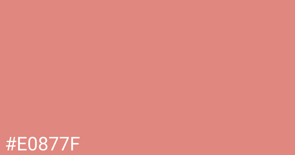 Hex color #e0877f graphic