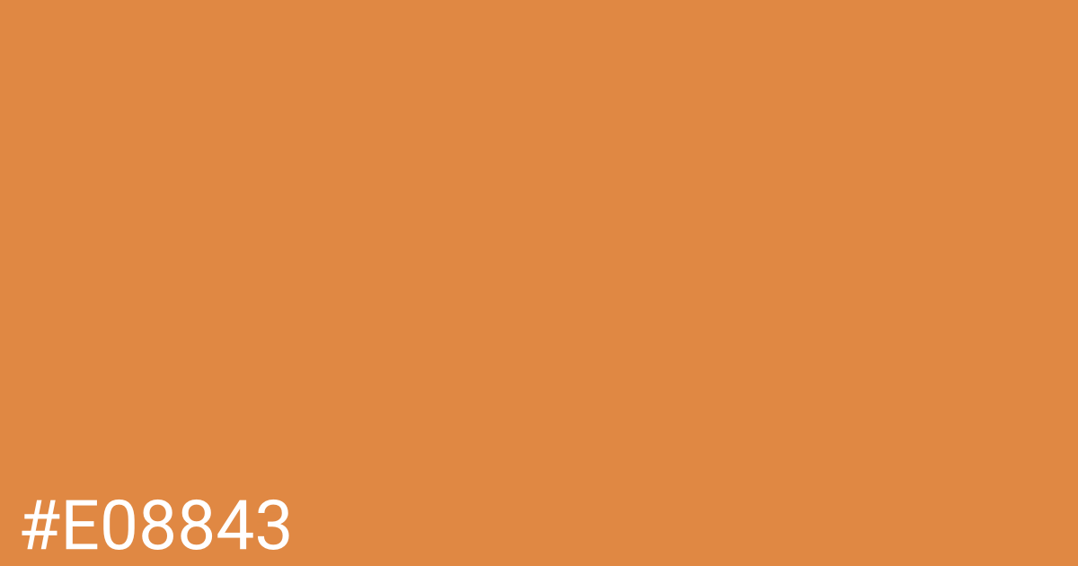 Hex color #e08843 graphic