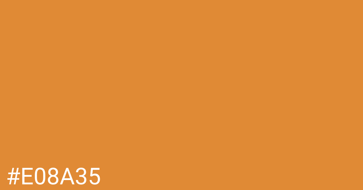 Hex color #e08a35 graphic