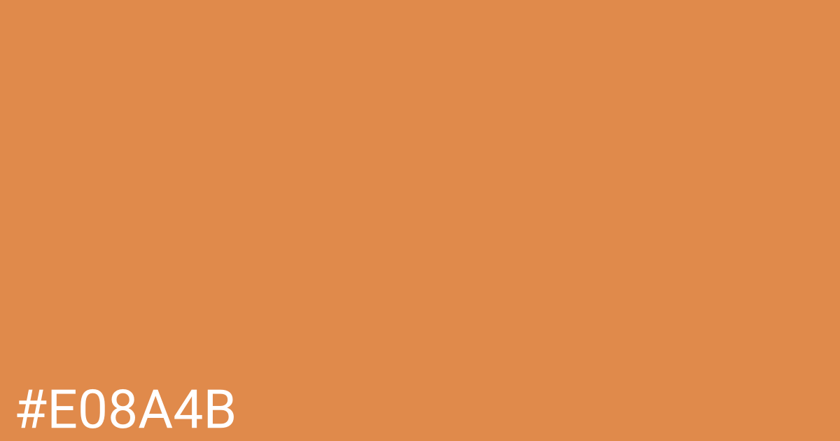 Hex color #e08a4b graphic