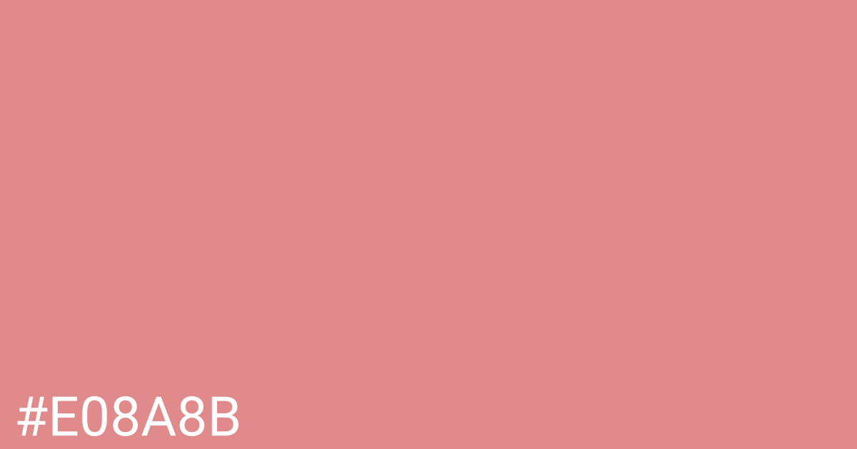 Hex color #e08a8b graphic