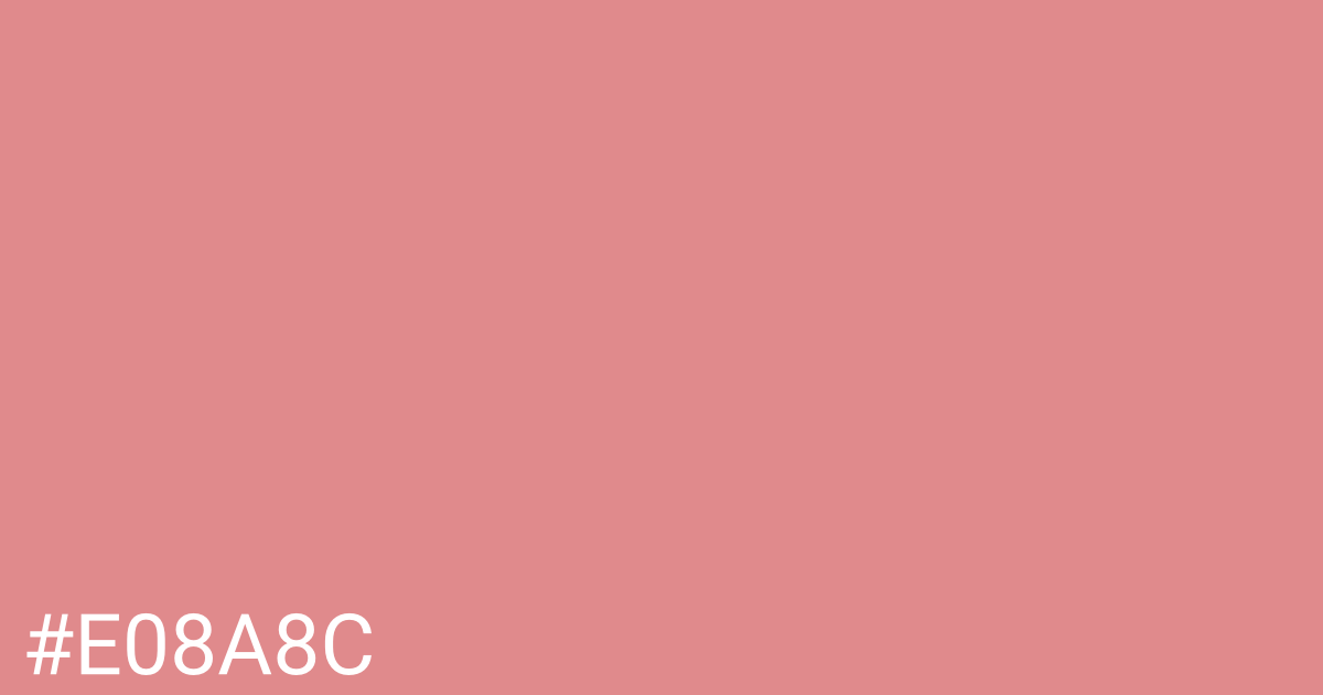 Hex color #e08a8c graphic