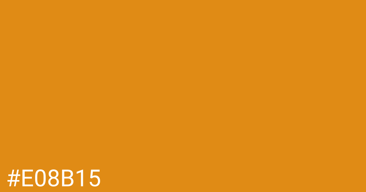 Hex color #e08b15 graphic