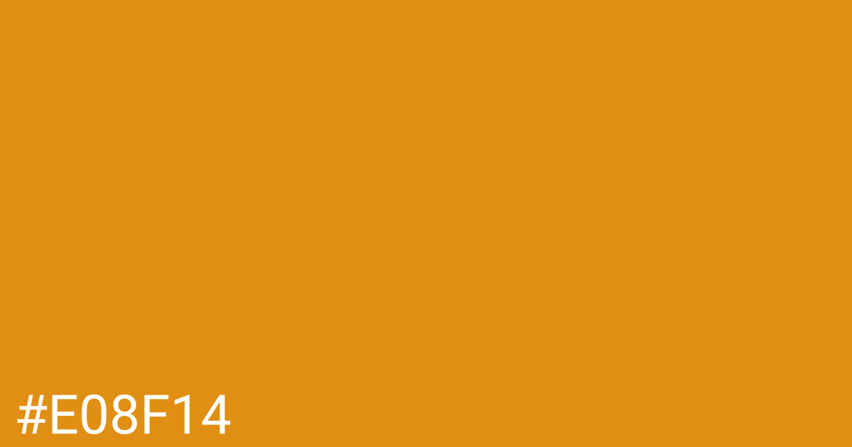 Hex color #e08f14 graphic