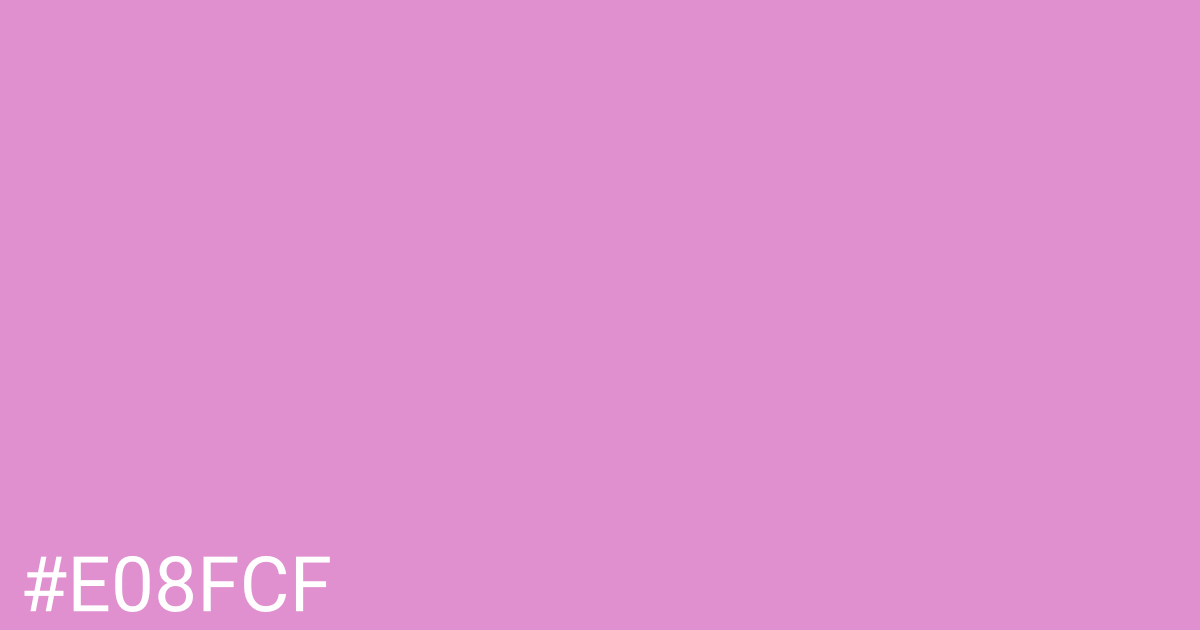 Hex color #e08fcf graphic