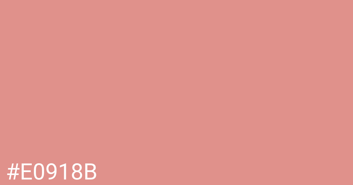 Hex color #e0918b graphic