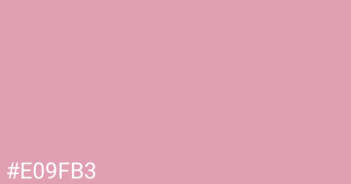 Hex color #e09fb3 graphic