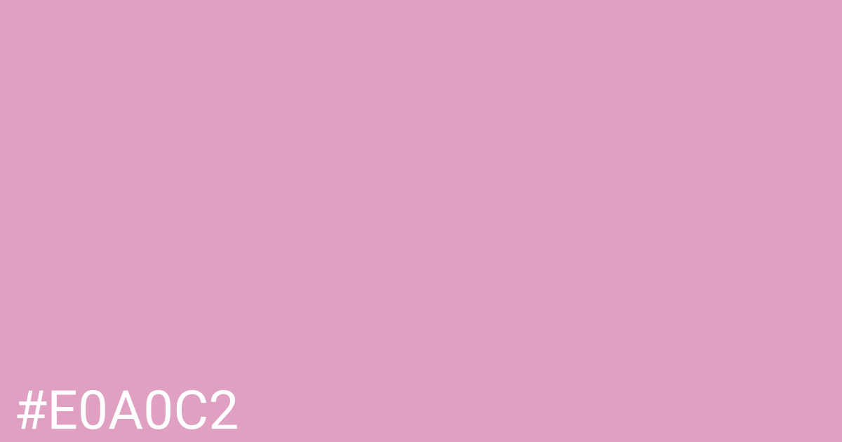 Hex color #e0a0c2 graphic