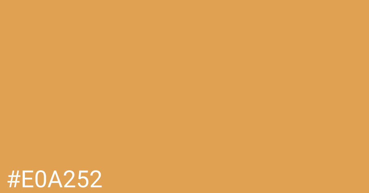 Hex color #e0a252 graphic