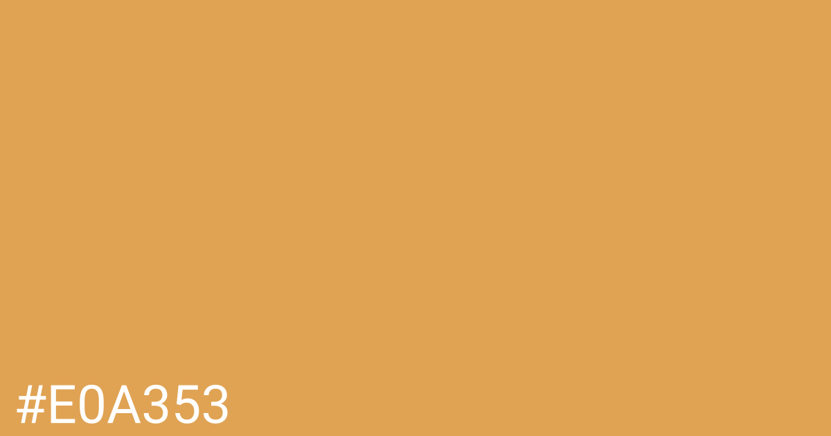 Hex color #e0a353 graphic